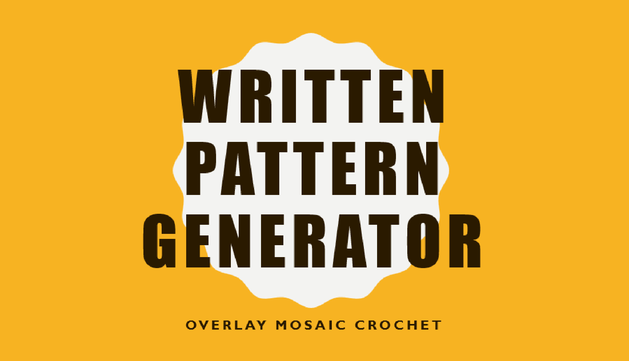 Overlay Mosaic Crochet Written Pattern Generator Display Image